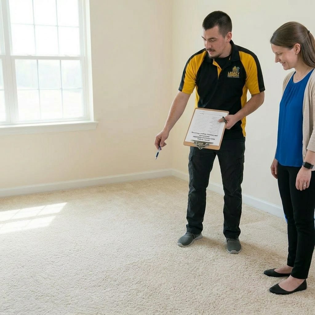 Final walkthrough and quality check carpet cleaning Wilmington