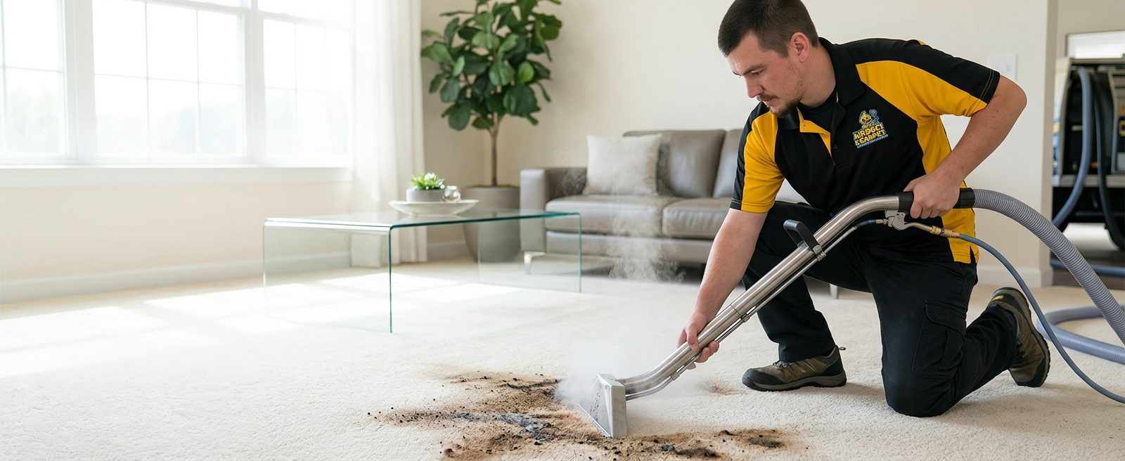 Deep steam cleaning carpets in Wilmington NC